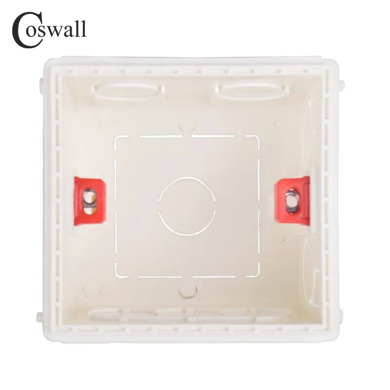 Регулируемая монтажная коробка Coswall 86 мм * 85 мм * 50 мм для переключателей и розеток типа 86, белый, красный, синий, задняя коробка для проводки