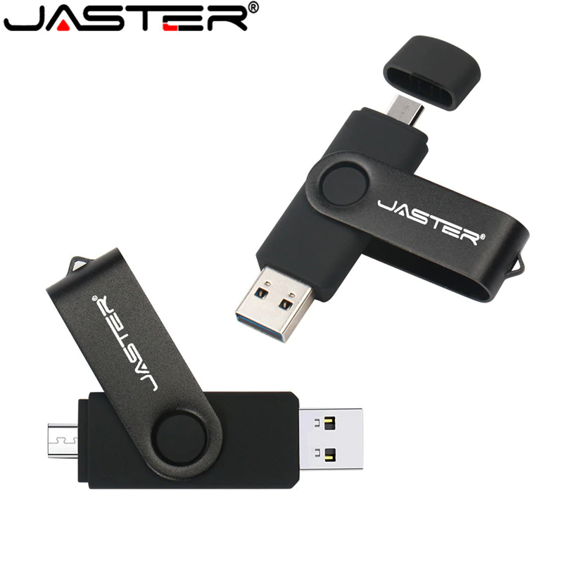 JASTER высокоскоростной OTG USB флеш-накопитель 128 ГБ флеш-накопитель 64 ГБ 32 ГБ 16 ГБ Флешка 2 в 1 Micro Usb флешка для Android смартфона