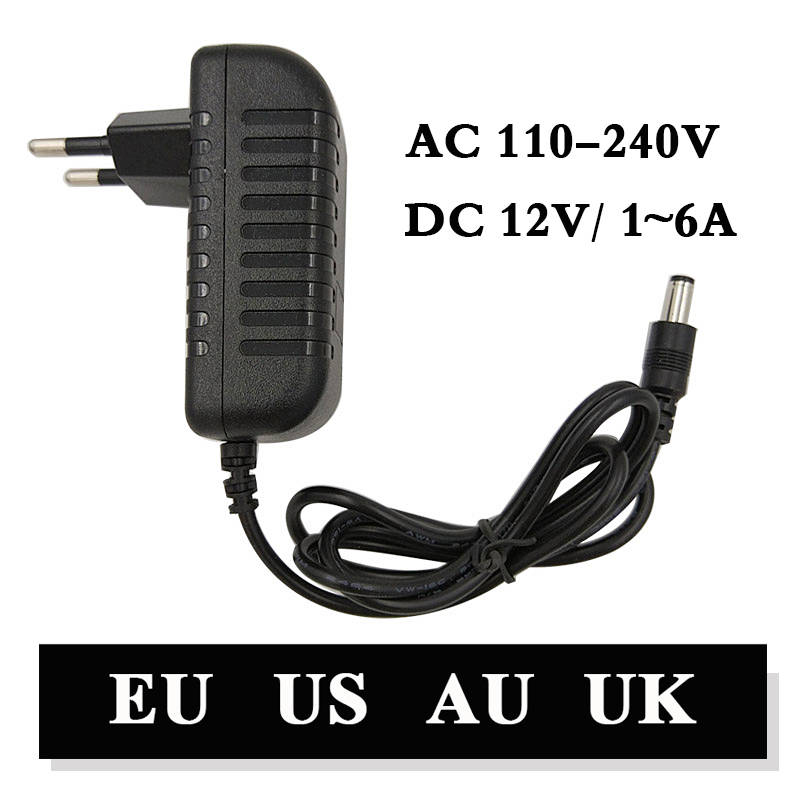 110-240V AC/DC адаптер 12 В 1A 2A 3A 4A 5A 6A зарядное устройство с сетевым адаптером Универсальный Переключение питания 12 вольт светодиодное освещение полосы разъем