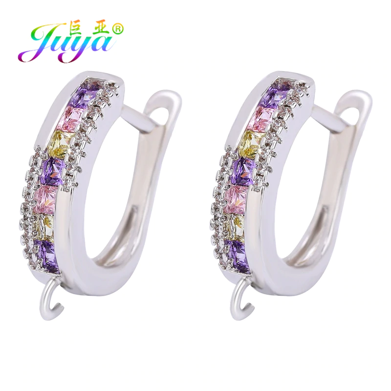 Серьги-Крючки для сережек Juya, золотистые/Серебристые аксессуары ручной работы для изготовления сережек