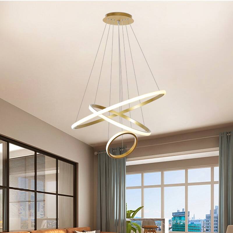 Скандинавская светодиодная подвесная люстра, современный светильник в виде кольца, лампа для гостиной, столовой, кухни, подвесной светильник