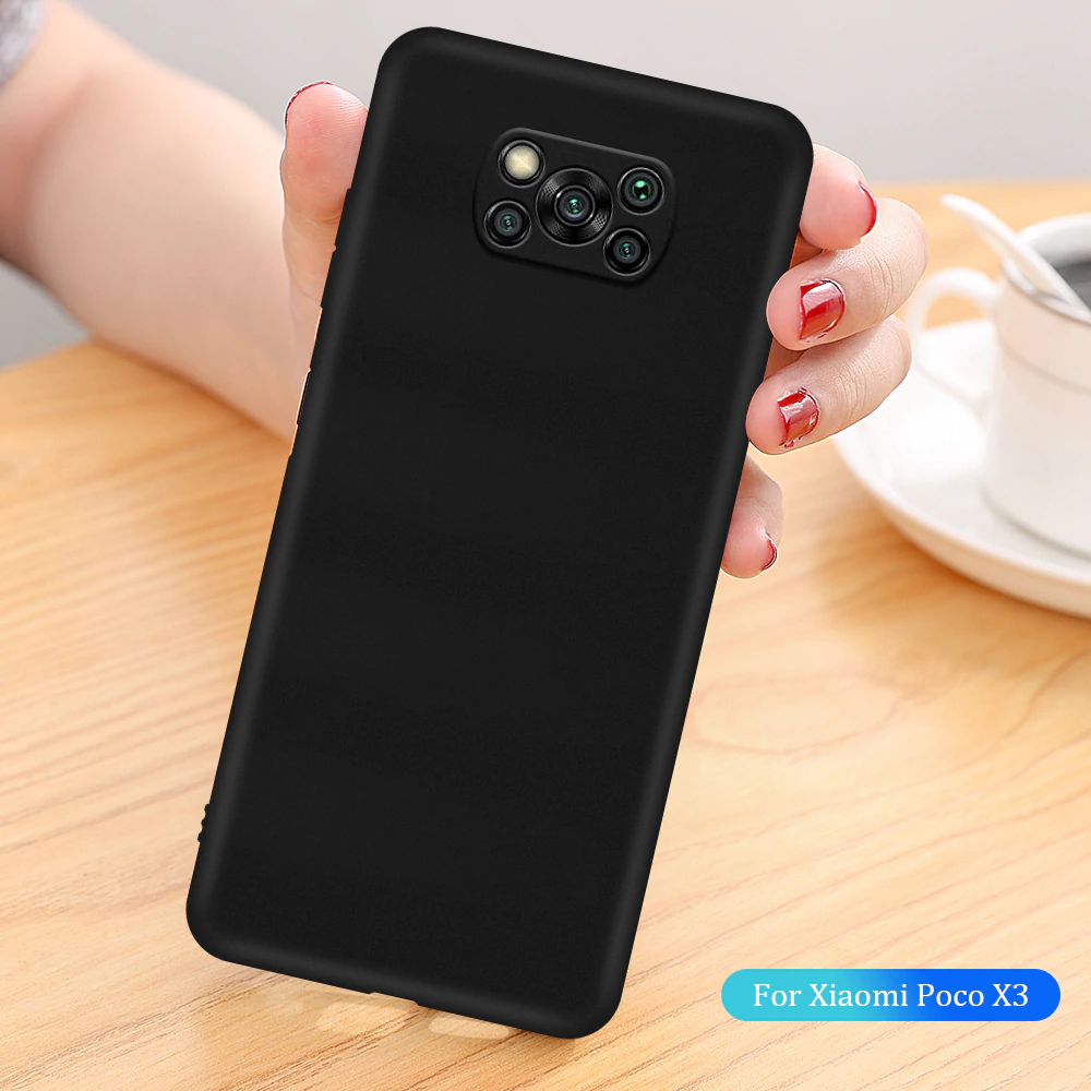 Чехол для Xiaomi Poco X3 чехол простой элегантный матовый Мягкий силиконовый чехол для задней крышки телефона чехол для Poco X3 NFC глобальная версия Poxo M3 X3 F2Pro F3