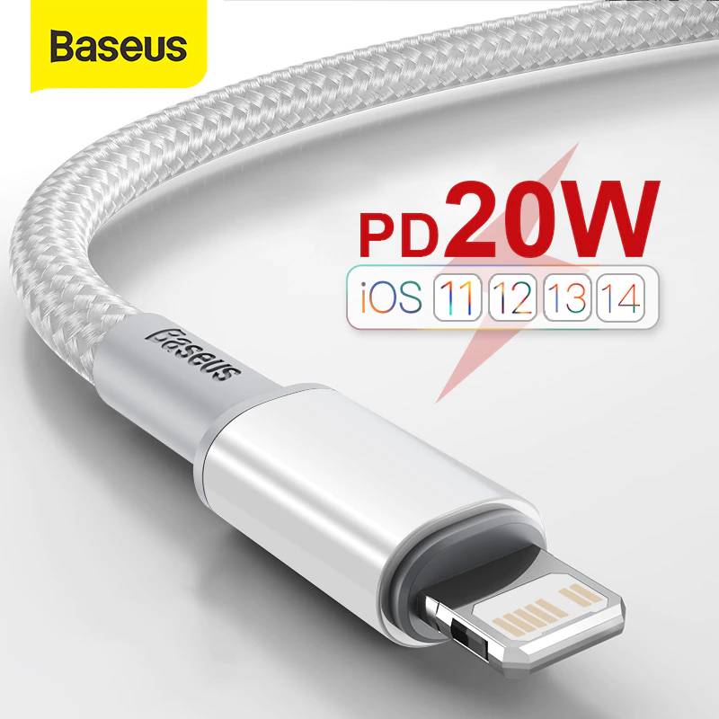 Baseus 20 Вт USB C кабель для iPhone 12 11 Pro Max XR 8 PD Быстрая зарядка для iPhone зарядный кабель для MacBook iPad Pro Type C кабель