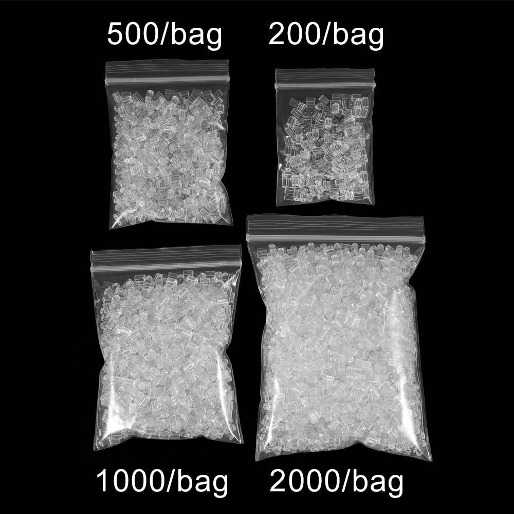 200-2000 шт Мягкая силиконовая резиновая серьга для задней пробки для сережек-гвоздиков DIY фурнитура для сережек трубка в виде пули затычки для ушей