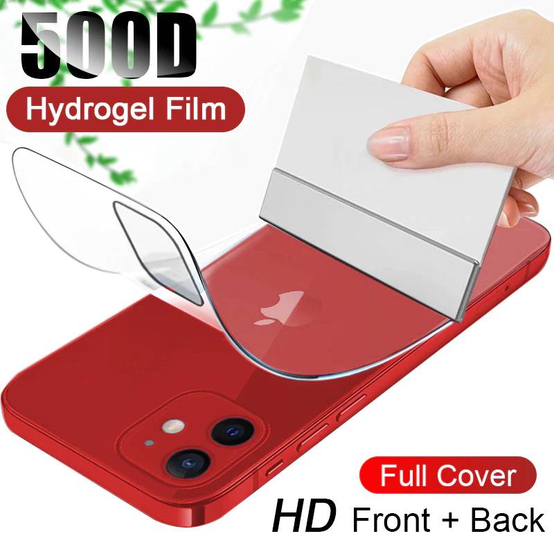 Гидрогелевая пленка с полным покрытием 500D для айфона iPhone 11 12 Pro MAX mini, защитная для экрана пленка iPhone 7 8 6s 6 Plus SE 2020 XR X XS MAX, айфон 11 12 про макс не стекло