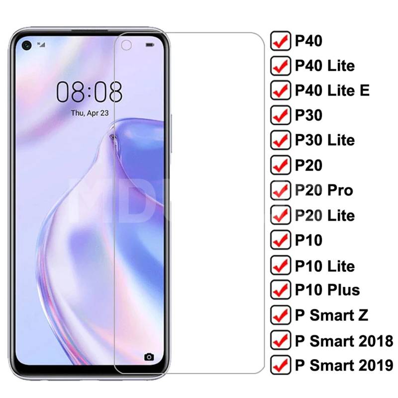 9H противоударное закаленное стекло для Huawei P30 P40 Lite E, защитная пленка для экрана P20 Pro P10 Plus P Smart Z 2019, стеклянная пленка