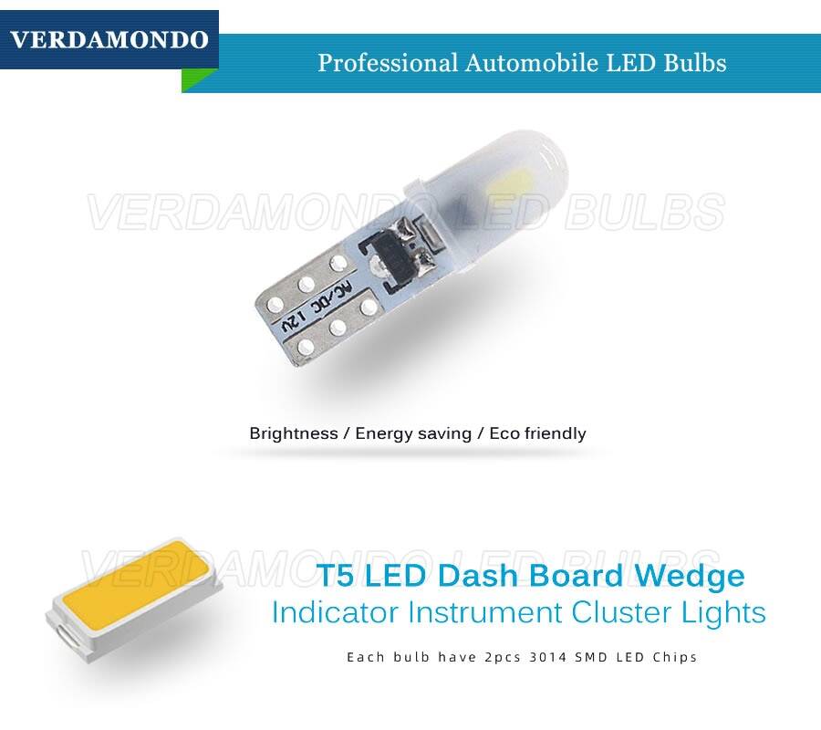 Светодиодные лампы для приборной панели автомобиля T5 W3W 2 SMD 3014, 10 шт., 12 В постоянного тока, W1.2W, 70, 73, 74, 79, 85, индикатор, клин, лампа для подогрева автомобильного прибора