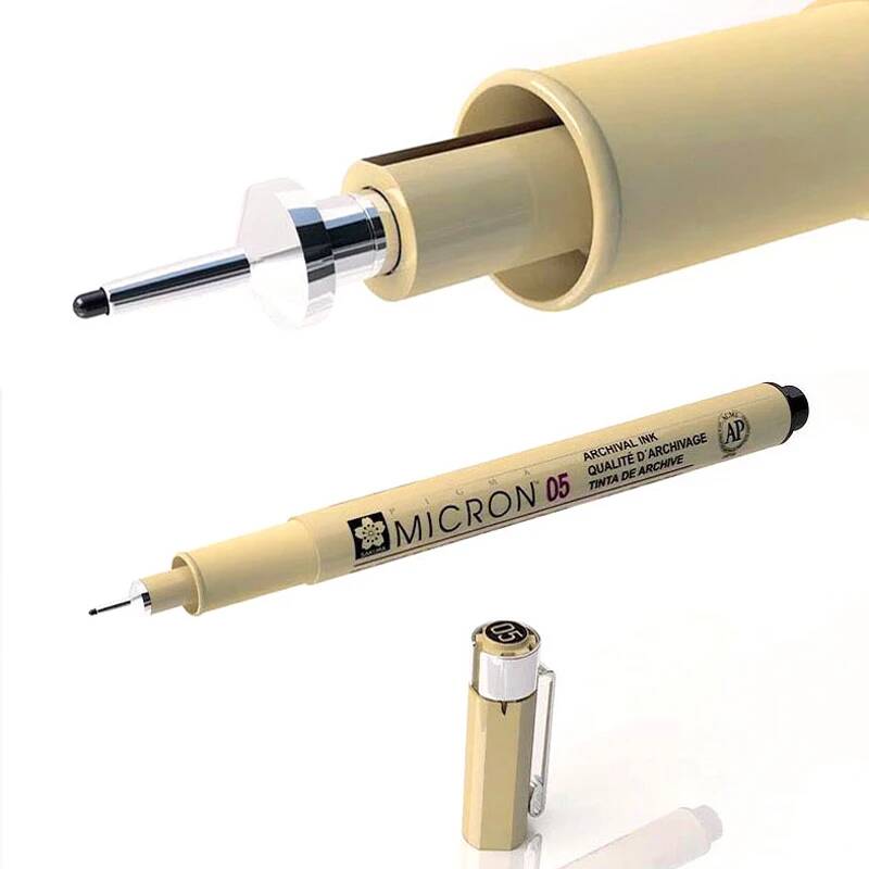 Пигментный лайнер, набор микрон, ручка для рисования, 005 01 02 03 04 05 08 1,0, кисти, маркеры для рисования, маркеры для рисования
