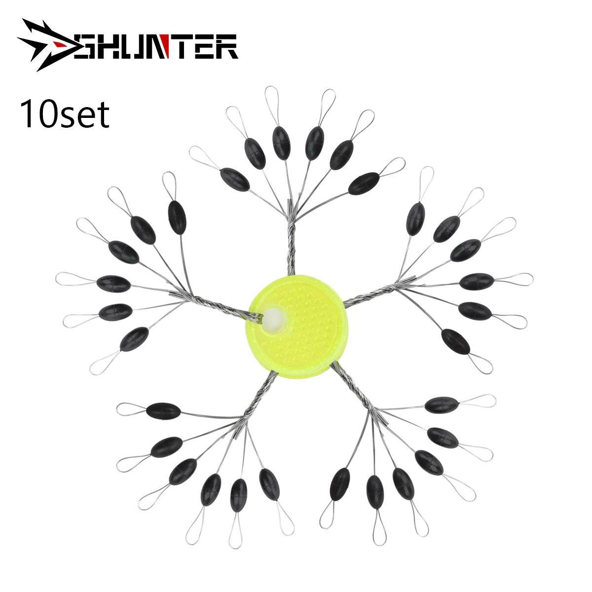 60 шт. 10 комплектов, высококачественные резиновые бобы для морской рыбалки на карпа, черная резиновая овальная пробка, поплавок для рыбалки