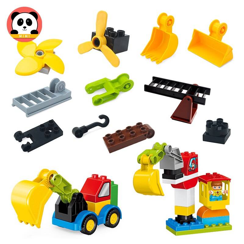 Большие автомобильные аксессуары , Строительная техника, креативные строительные блоки , кран , экскаватор , кирпичи, игрушки «сделай сам» для детей, подарок