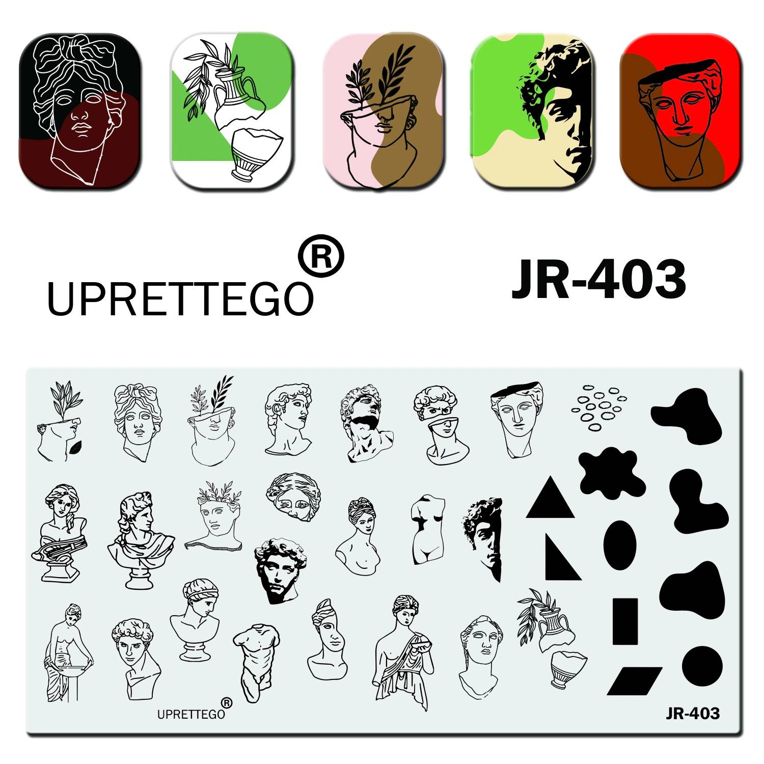 2021 Нержавеющая сталь шаблон штамповочной пластины тропические растения змея лошадь Лондон Абстрактная Геометрия статуя ковбойские птицы JR401-410