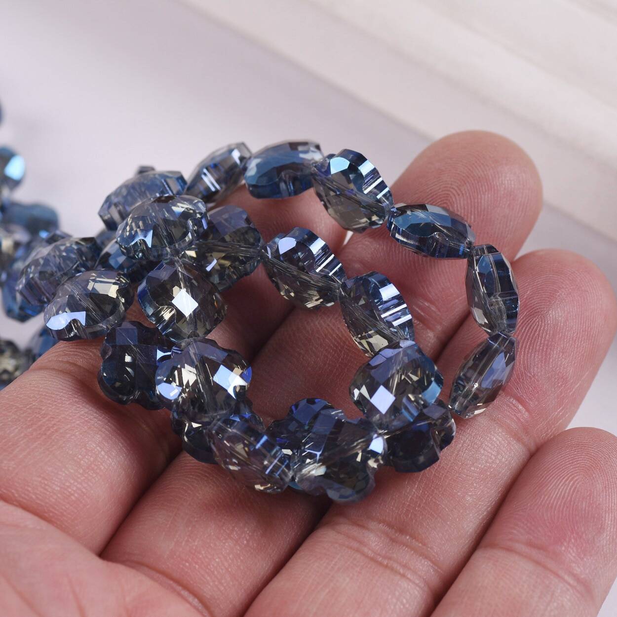 Бусины-разделители в форме цветка, клевера, 12 мм