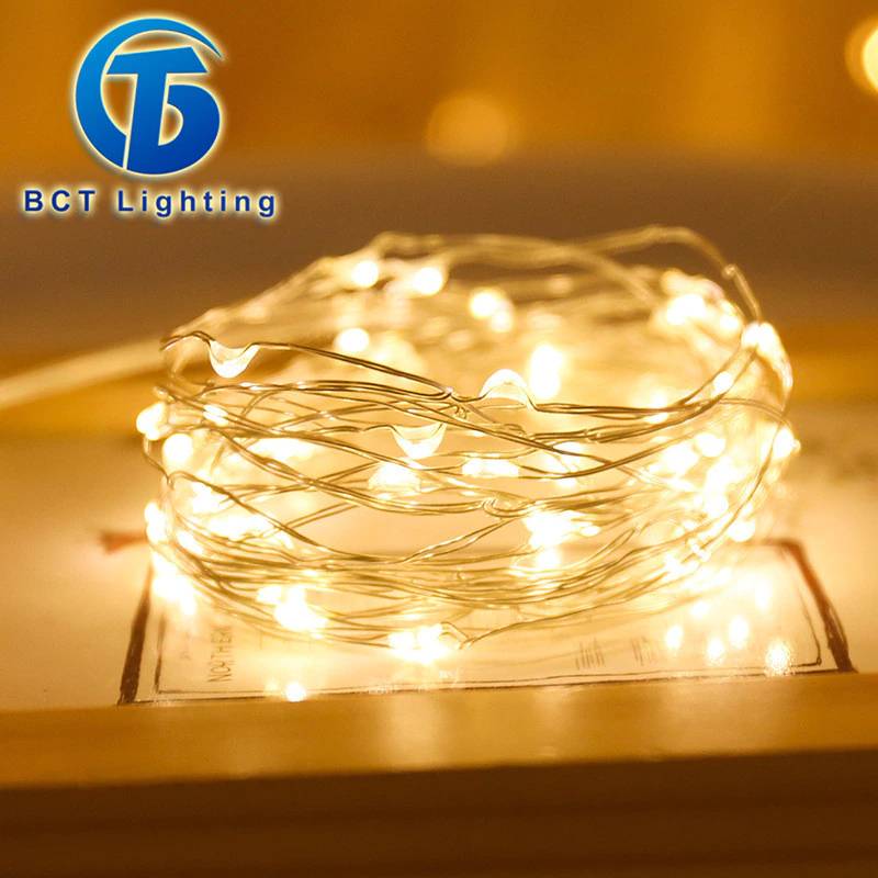 Строка светильник 3AA CR2025 Батарея питаемые через USB порт CooperGarland Рождество на открытом воздухе Праздничная Свадебная вечеринка кровать Фея светодиодные украшения