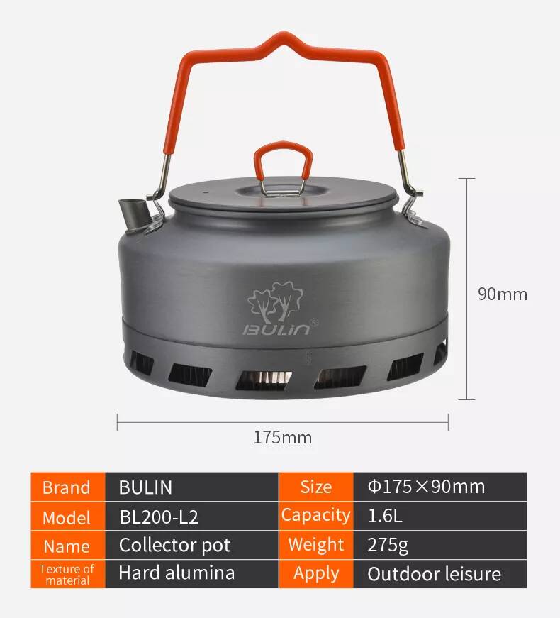 Открытый походный портативный чайник