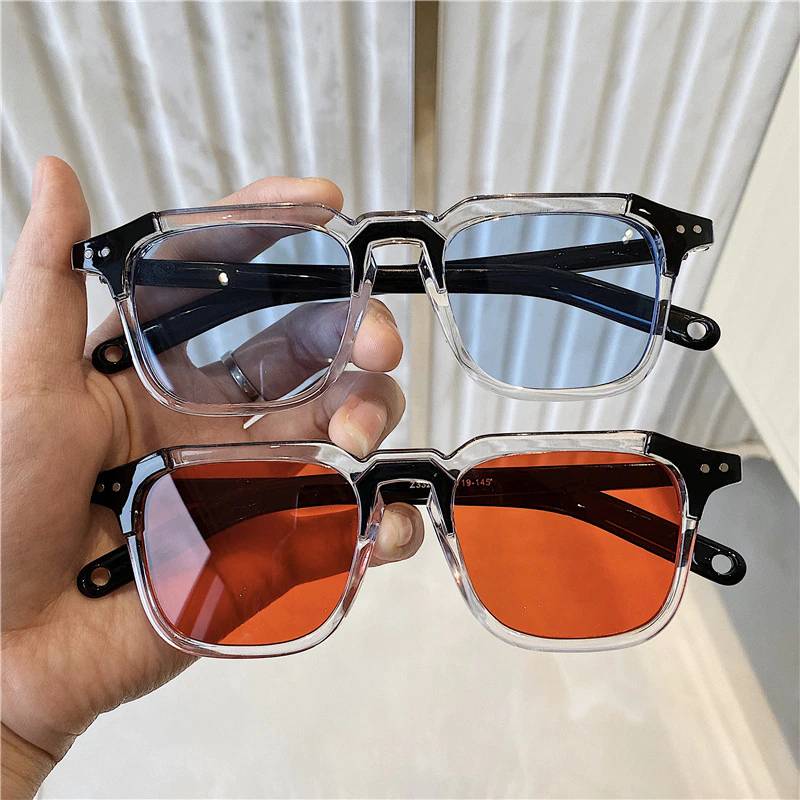 Industrial Machinery Style Men‘s Sunglasses PC Frame Rectangle Decoration Sun Glasses Anti-UV