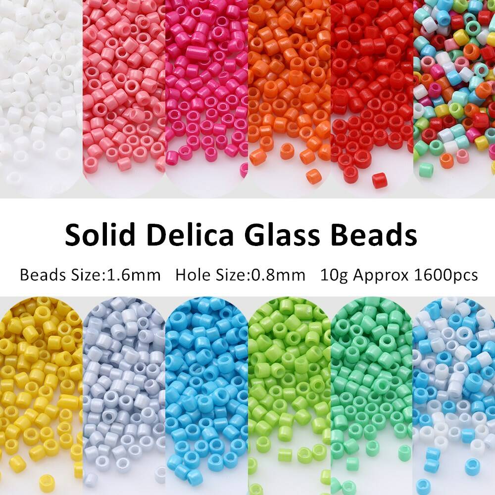 Бусины из стекла Miyuki Delica, 1,6 мм, 15/0, цельные бусины в форме семена для изготовления ювелирных изделий, ожерелий, браслетов, аксессуаров «сделай сам»