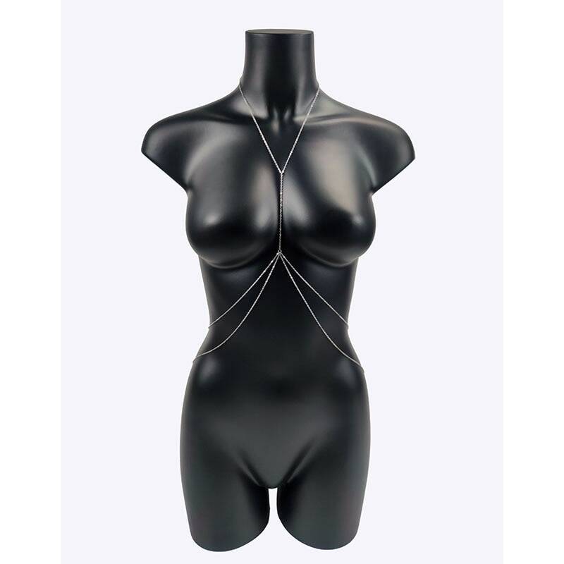 Body Jewelry Sexy Chest Chain Bikini Belly Chains for Women Cross Waist Chains Female Body Suit Girl Fashion Beach Simple Luxury