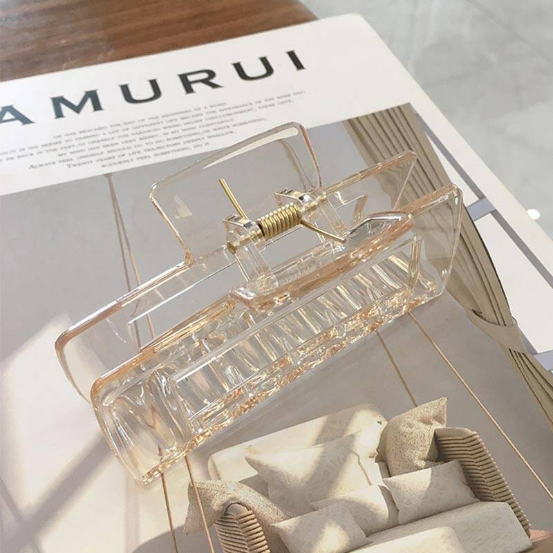 2021 Новый зажим-краб для женщин Жесткий красочный пластиковый зажим для волос большой размер зажим для волос заколка-краб Шикарные аксессуары для волос подарок