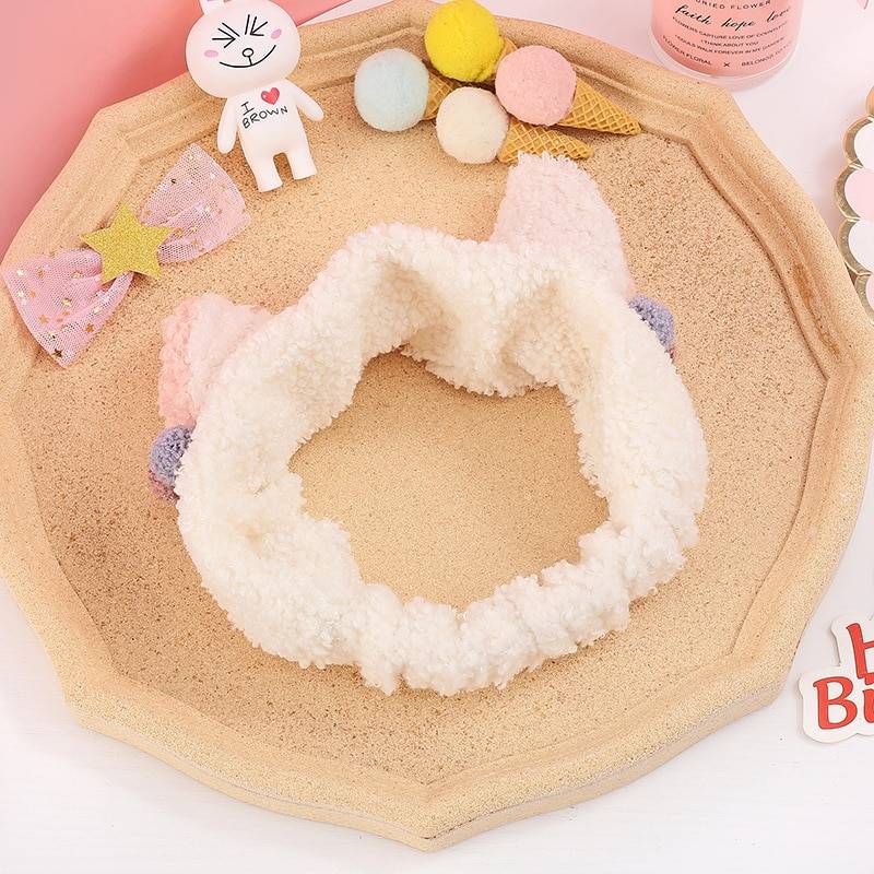 Женский тюрбан для волос, повязка на голову с ушками животных и бантом, мягкая теплая повязка для волос, аксессуары для волос для девушек и женщин, 2021