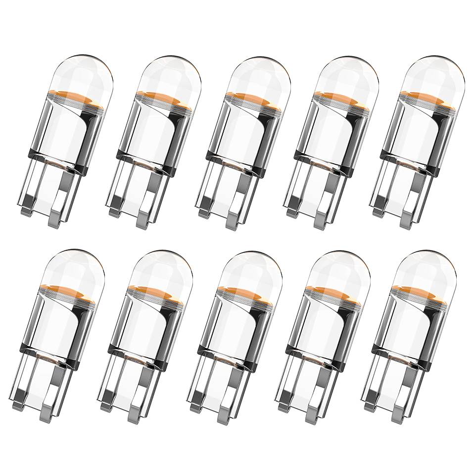 10X новые светодиодные фары ближнего света W5W T10 Cob Стекло автомобильный светильник лампы Авто автомобилей просвет Чтения Купол Клин фонарь освещения номерного знака DRL для укладки волос 12v