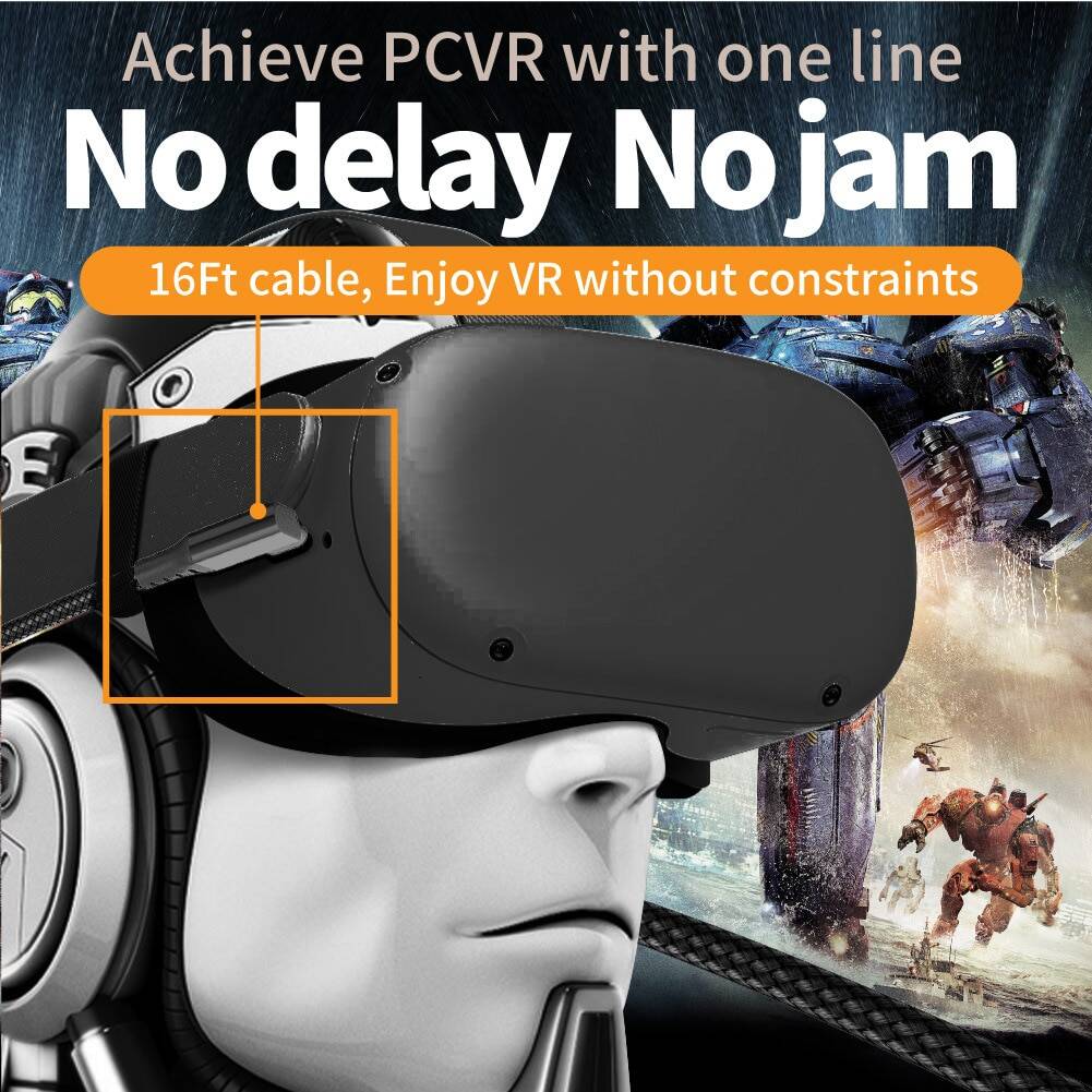 Кабель для зарядки Oculus Quest 2 Pico 4 Link USB 3.2 Type C, 5 м, 6 м