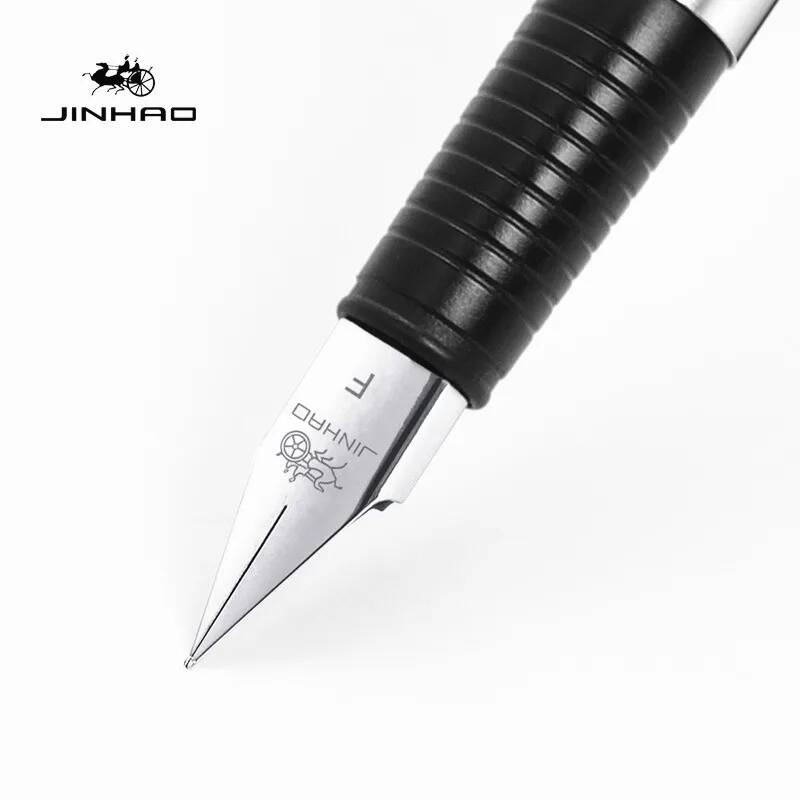 Jinhao черная серебряная перьевая ручка EF/F