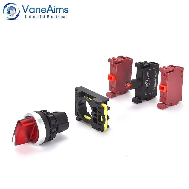 Ручной переключатель LA36M-10/20, двухпозиционный выключатель питания, кнопка выбора трех режимов, управление левой и правой цепью, 10 А vaneaim