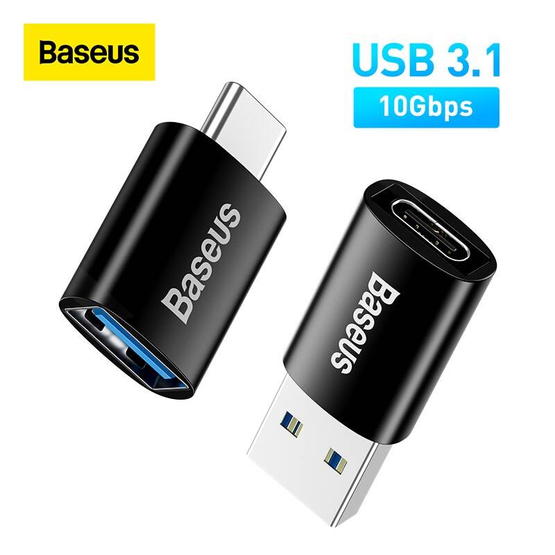 Адаптер Baseus USB 3,1 OTG Type C к USB переходник мама конвертер для Macbook pro Air Samsung S20 S10 USB OTG коннектор