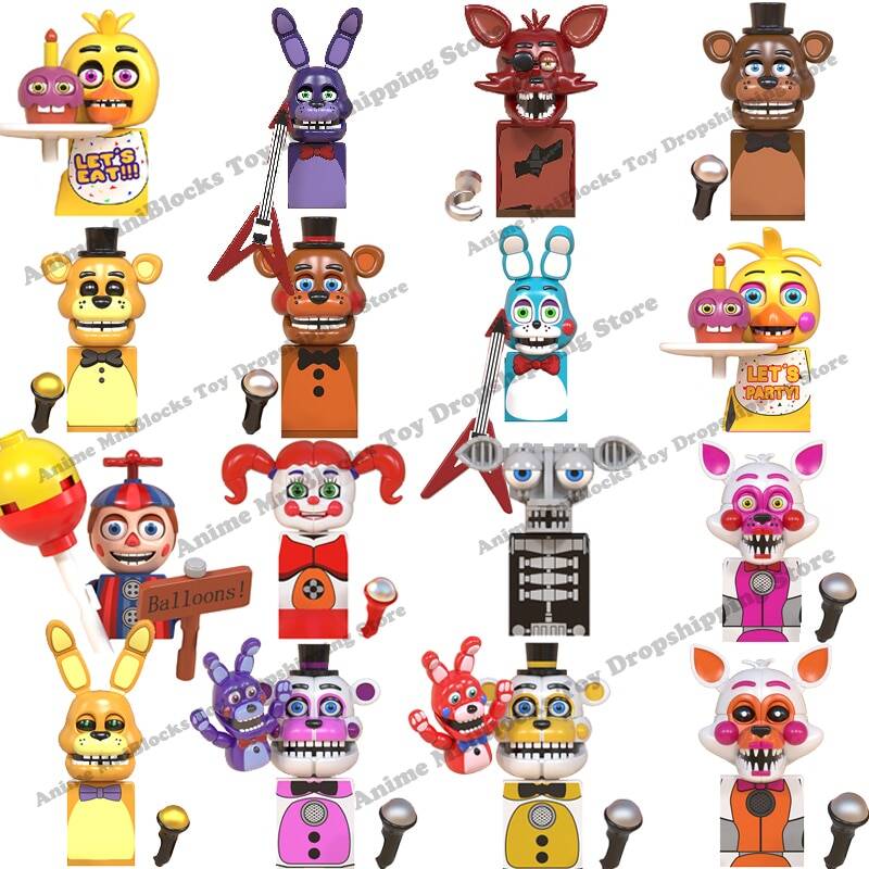 Мини-кирпичи WM6074 WM6097, фигурка игры FNAF, искусственная кожа, триллер кошмарный мальчик, детский скелет, сборка, игрушки в подарок