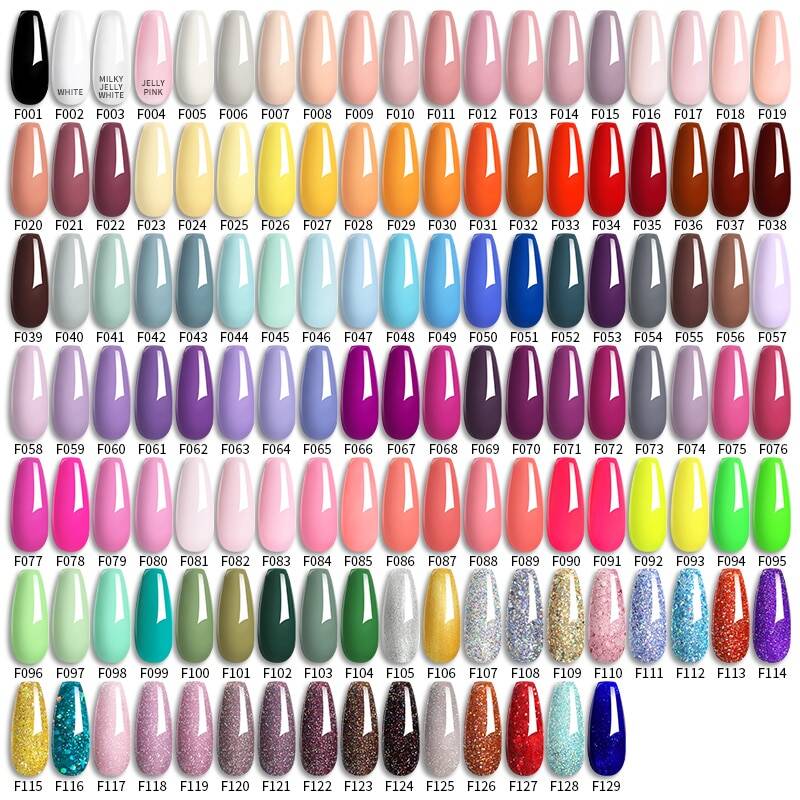 Гель-лак для ногтей LILYCUTE, 129 цветов, 7 мл, принадлежности для ногтей, Полупостоянный лак для ногтевого дизайна, маникюра, удаляемый замачиванием Светодиодный УФ-гель, лаки для ногтей