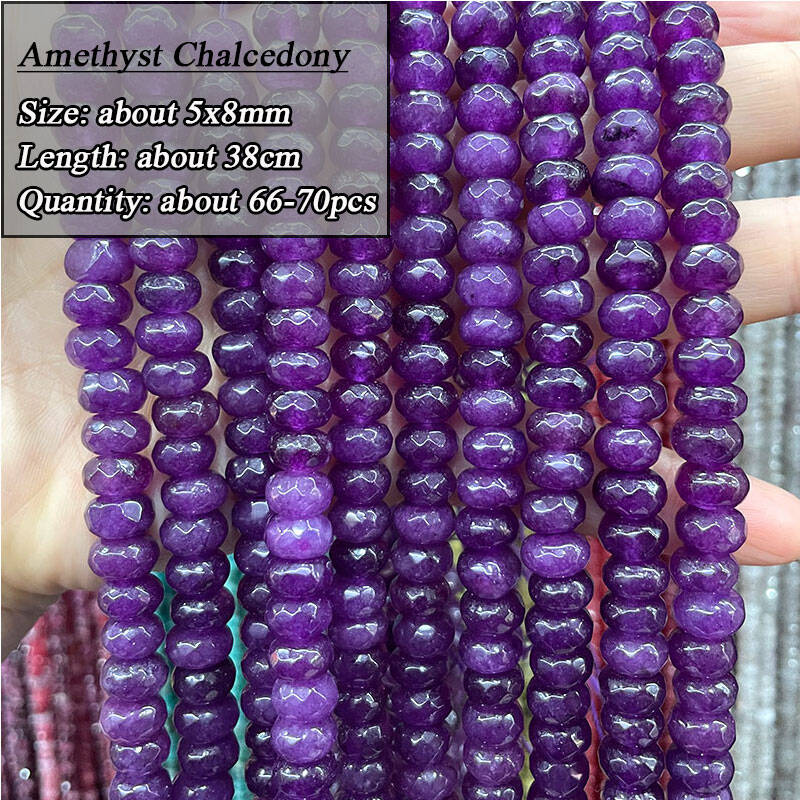 Граненый 5*8 мм Рондель натуральный камень зеленый халцедон нефрит Лабрадорит разделитель бусина для ювелирных изделий Сделай Сам аксессуары для браслета