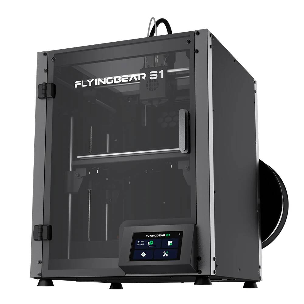 3D-принтер FLYINGBEAR S1, макс. скорость печати 500 мм/с, размер сборки 220x220x250 мм, полностью алюминиевый прямой экструдер CoreXY