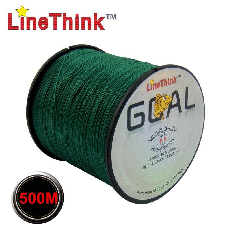 М 500 м бренд LineThink цель Японии Multifilament 100% ПЭ плетеный Рыбалка линии 6LB до 120LB Бесплатная доставка