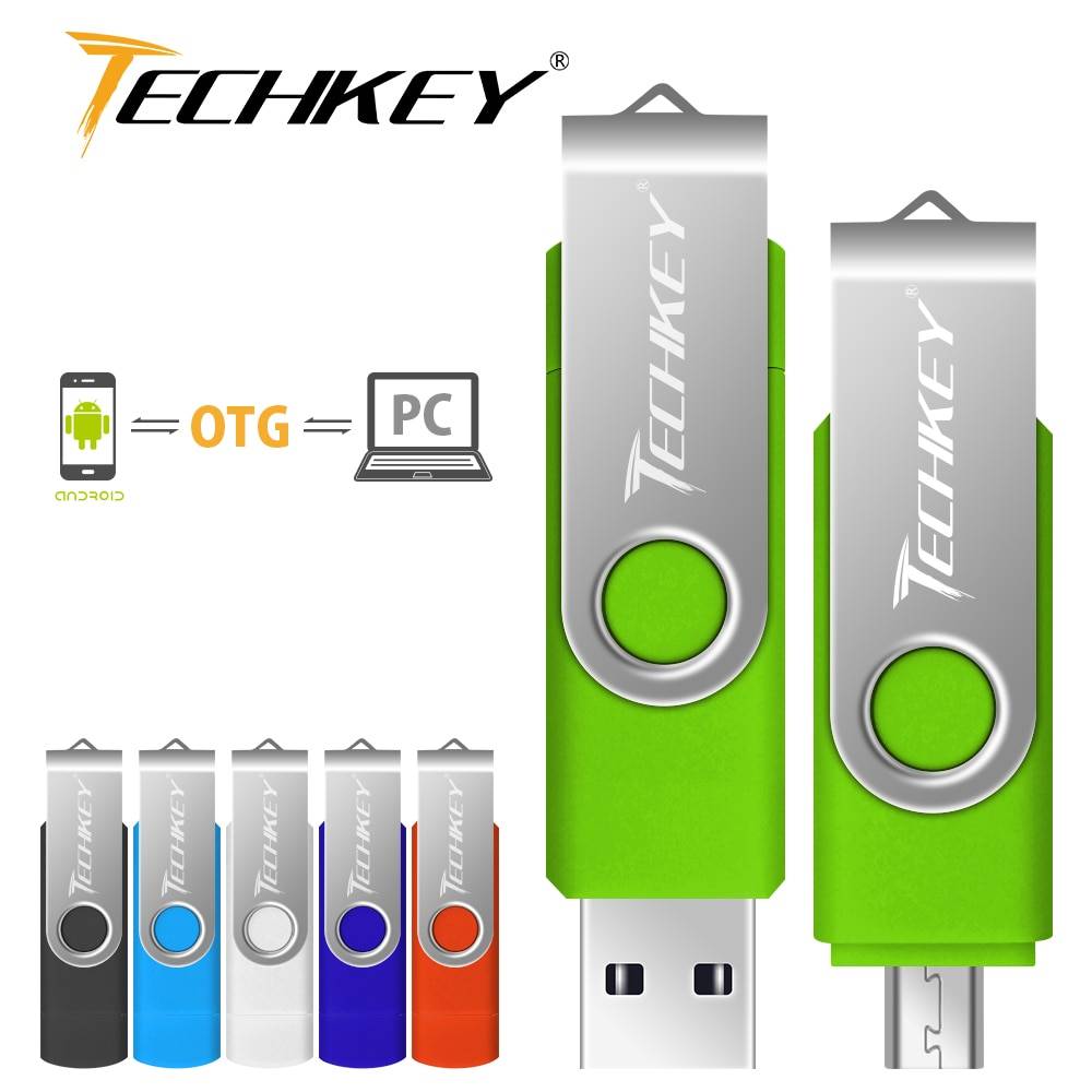 Флеш-накопитель otg usb флеш-накопитель techkey 4ГБ 8ГБ 16ГБ 32ГБ 64ГБ для android мобильный телефон флеш-карта памяти Флешка мини usb 2,0