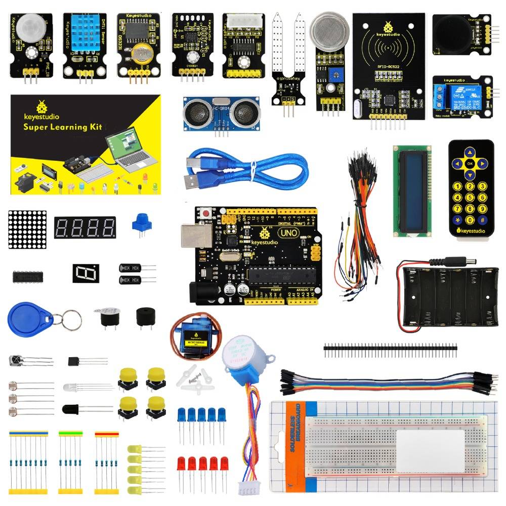 Keyestudio Супер Starter kit/обучения Kit (UNO R3) для шток образование с 32 проектов + Руководство пользователя + RFID 1602 + PDF (онлайн)