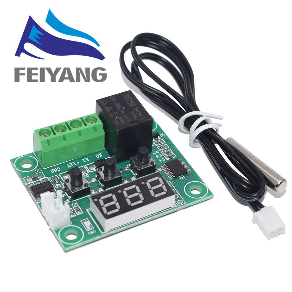 W1209 синий/красный свет DC 12V температура отопления охлаждения термостат контроль температуры Переключатель Регулятор температуры термометр термо