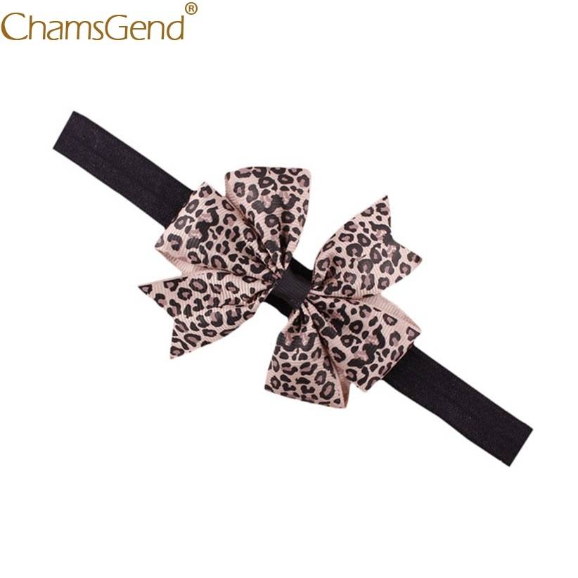 Новый дизайн; милая детская эластичная лента для волос; повязка принцессы для маленьких девочек с круглым бантом в горошек и леопардовым принтом; June9