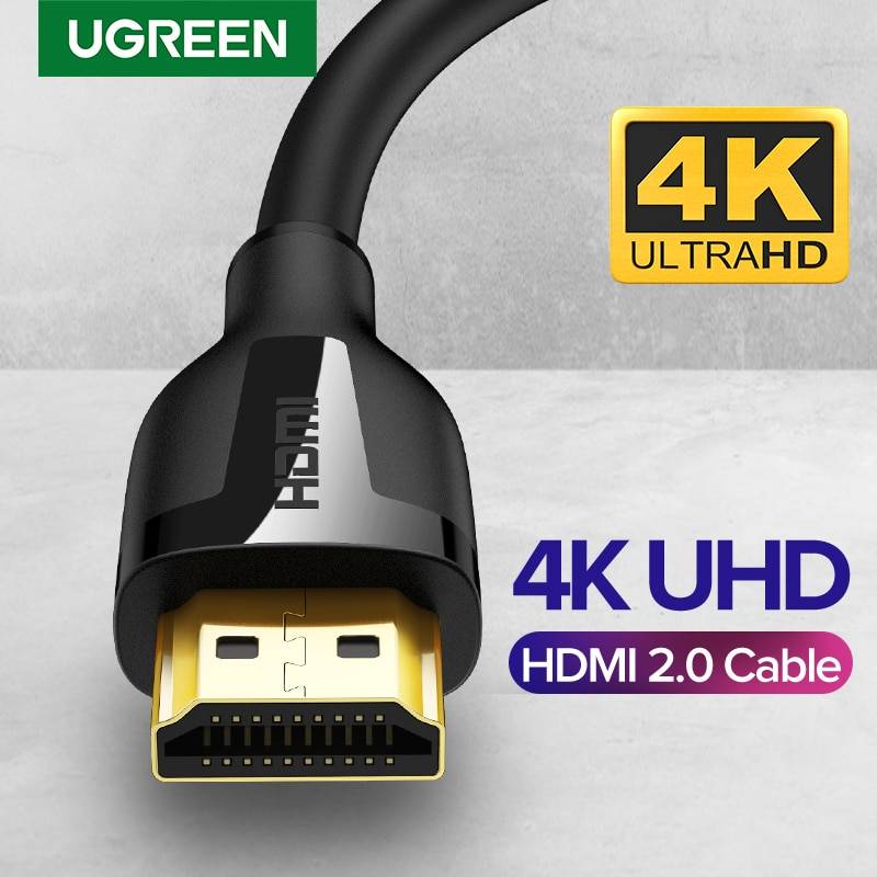 Ugreen HDMI кабель hdmi к HDMI 2.0 кабель 1 м 2 м 3 м 5 м 15 м 4 К HDMI кабель 1080 P 3D для Xiaomi Mi TV Box 3 Laptop Nintend Switch PS4/3 DVB T2 PS3 проектор HD Apple тв компьютер
