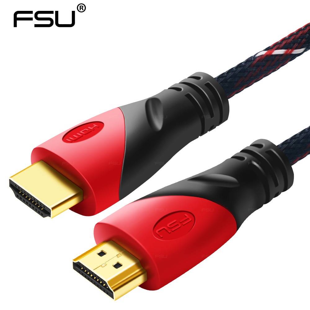 Кабель высокой скорости HDMI позолоченный соединение с красной, черно-белой сеткой 1080 P, 0,5 м, 1 м, 1,5 м, 2 м, м 3 m, 5 м, 8 м, м 10 m, 15 м