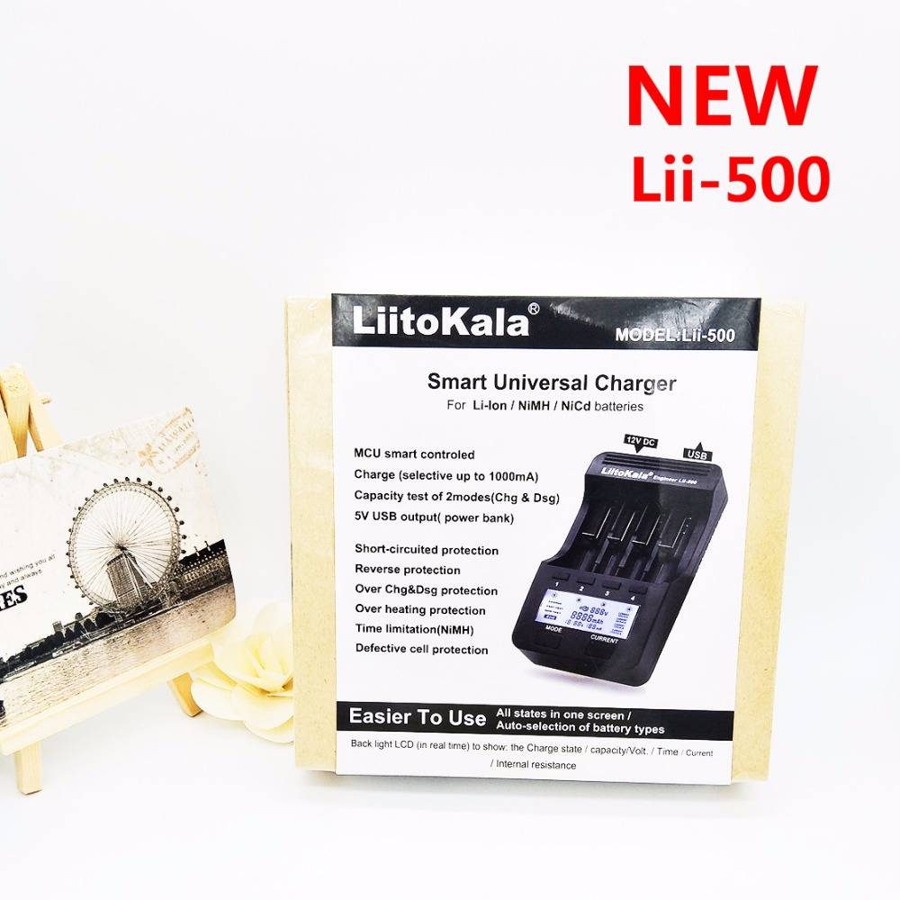 Liitokala lii-500 ЖК-дисплей Дисплей 18650 Батарея Зарядное устройство lii500 для 18650 17500 26650 1634014500 AA AAA Ni-MH Перезаряжаемые Батарея