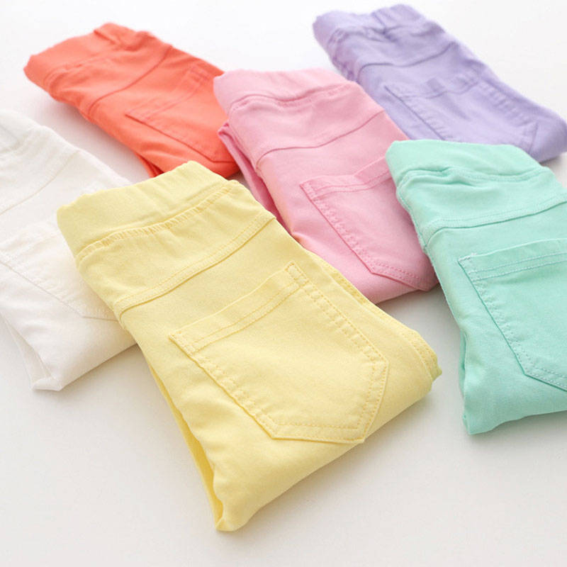 Высококачественные модные детские штаны на весну лето штаны для девочек ярких сочных цветов