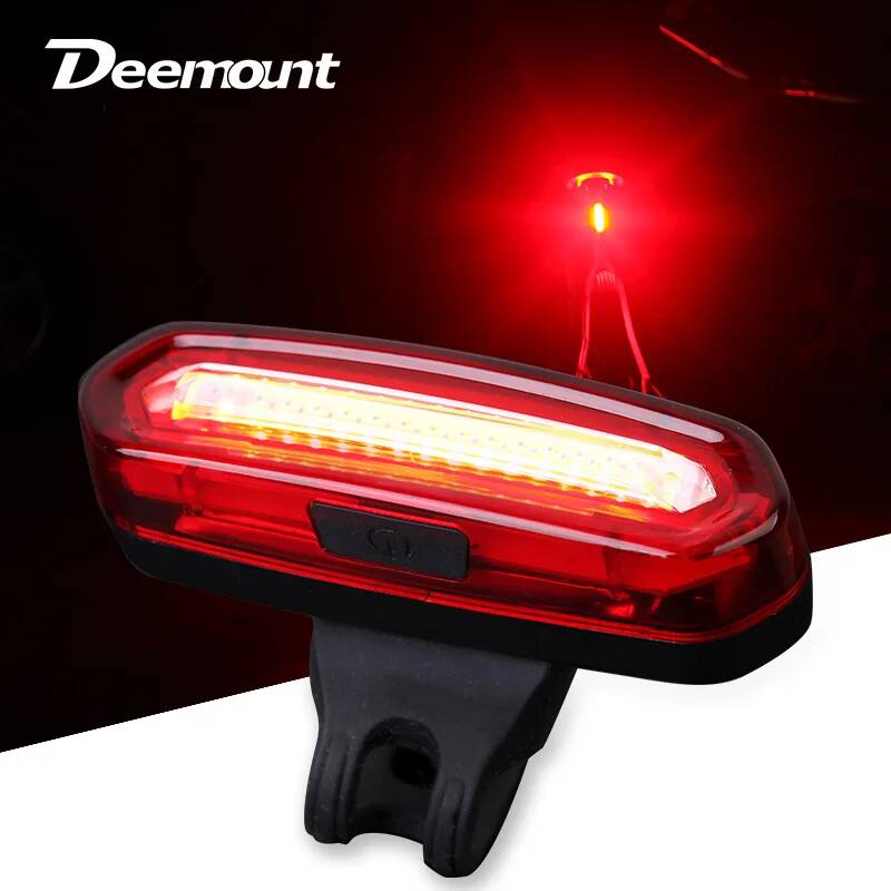 Deemount USB перезаряжаемый задний фонарь для велосипеда 100lm