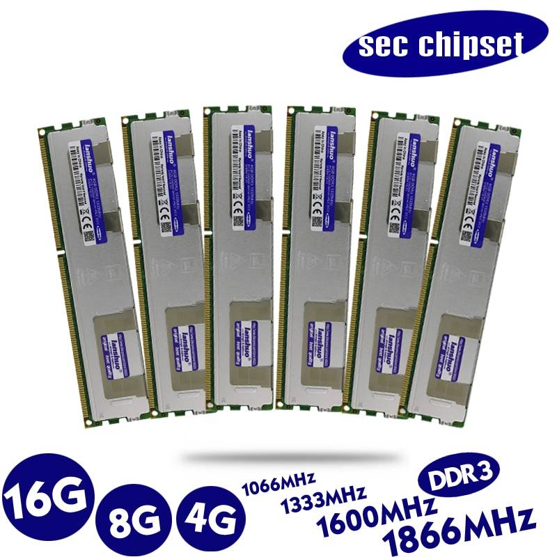 Оригинальный 4G B DDR3 1333 мГц 1600 мГц 1866 мГц 4G 1333 1600 1866 радиатор ECC REG памяти сервера 8 г 16 г 8 ГБ 16 ГБ Оперативная память x79 x58 LGA 2011