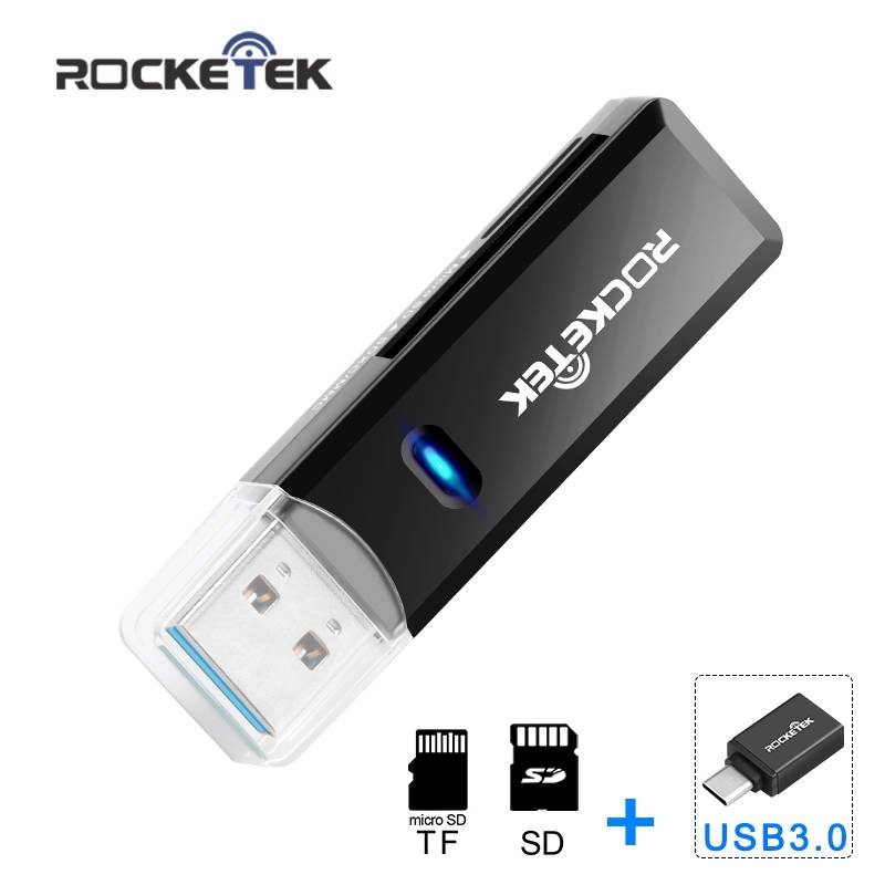 Rocketek USB 3,0 multi устройство чтения карт памяти OTG Тип c android адаптер мини кардридер для micro SD/TF microsd читателей компьютер