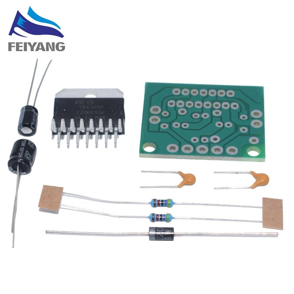 1 компл. TDA7297 усилитель доска запасные части dc 12 В класс 2,0 двойной аудио кодирования 15 Вт электронный diy kit