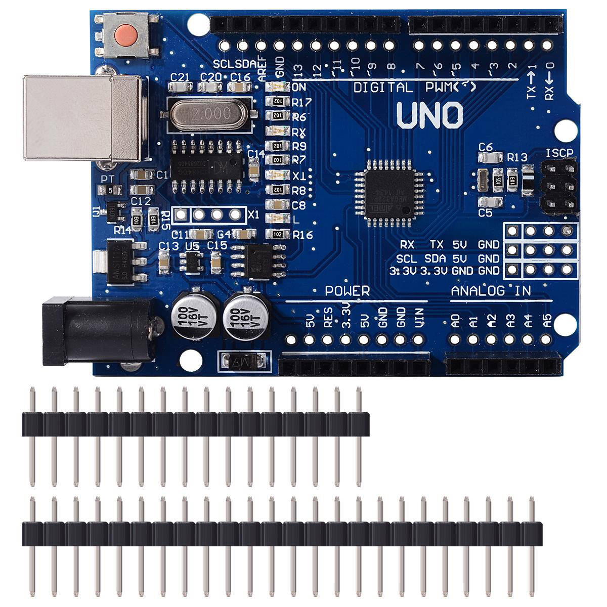 UNO R3 макетная плата ATmega328P CH340 CH340G для Arduino UNO R3 с прямым контактным разъемом