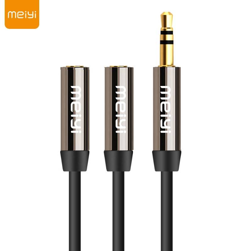 MEIYI 3,5 мм разъем Aux аудио кабель 1 папа 2 Женский разветвитель наушников Y удлинитель для автомобильного телефона планшета аудио кабель