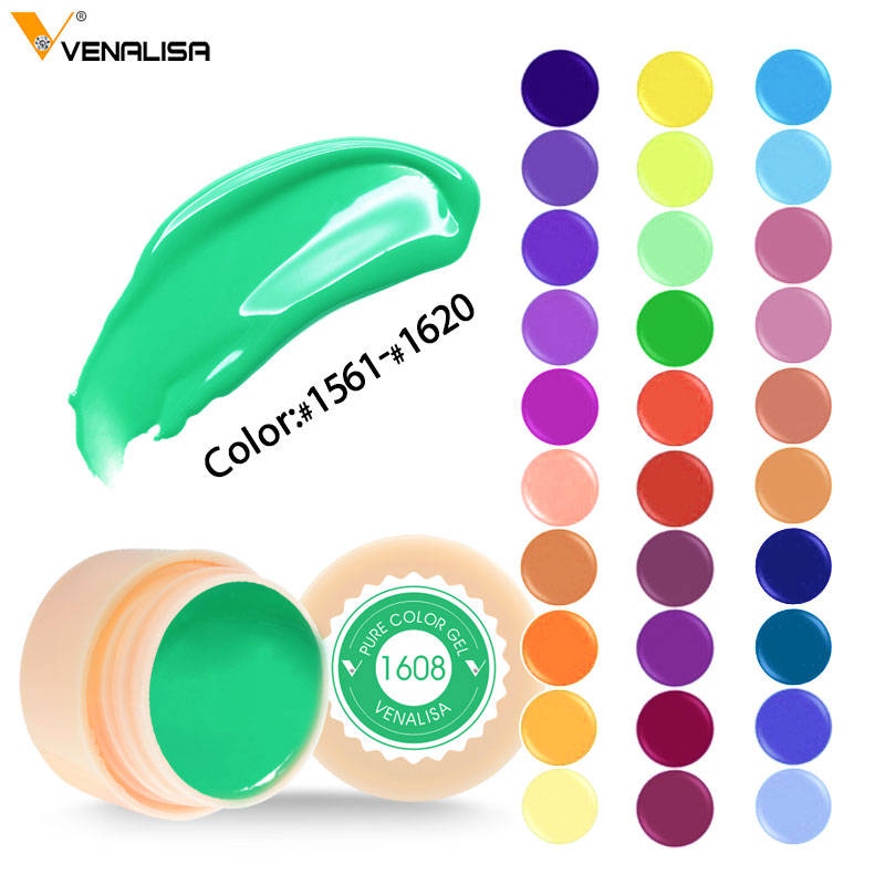 Фабрика canni питания Venalisa дизайн ногтей 2 в 1 УФ/светодио дный led Soak Off 141 цвета 5 мл пилинг УФ Цвет гель