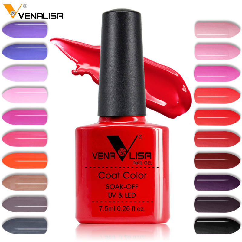 Новинка; Бесплатная доставка; Nail Art Дизайн Маникюр Venalisa 60 Цвет 7,5 мл Soak Off эмали гель для ногтей UV гель лак для ногтей лак Лаки