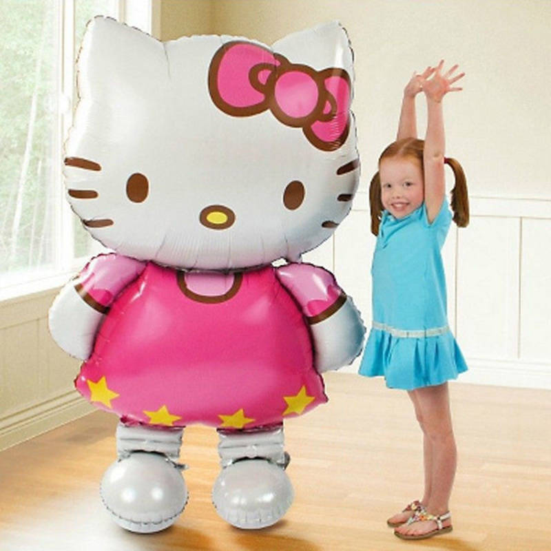 116*68 см большой размеры hello kitty Cat Фольга Воздушный шар/80*48 Средний Мультфильм Свадьба День рождения надувные декорации для вечеринки воздушный шар